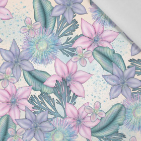 MORSKI ŚWIAT wz. 1 / ecru - tkanina bawełniana