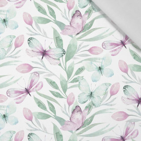 MOTYLE MIX WZ. 1 (AKWARELOWE MOTYLE) - tkanina bawełniana