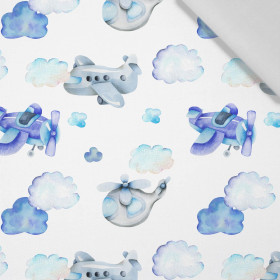 POWIETRZNE PODRÓŻE (KOLOROWY TRANSPORT) - tkanina bawełniana