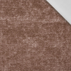 PRZECIERANY JEANS (brązowy) - tkanina bawełniana