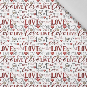 ME + YOU LOVE (KRATA I RÓŻE) - tkanina bawełniana