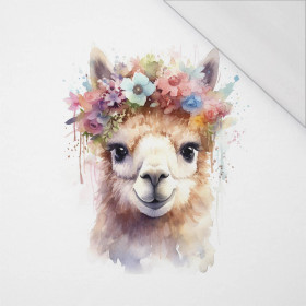 WATERCOLOR LAMA - PANEL (60cm x 50cm) SINGLE JERSEY