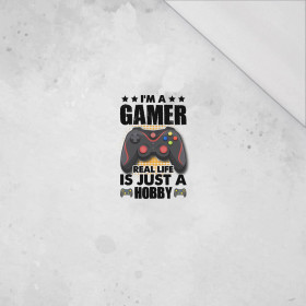 GAMER / biały - PANEL (60cm x 50cm) SINGLE JERSEY