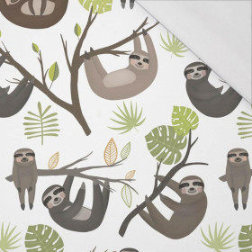 LENIWCE / monstery (LENIWCE) / biały - single jersey z elastanem 