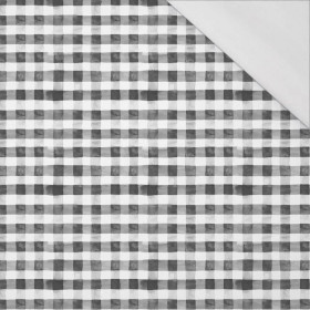 MINI KRATA VICHY / grafitowy (KRATA I RÓŻE) - single jersey z elastanem 