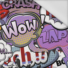 KOMIKS (fioletowo - czerwony) - tkanina wodoodporna