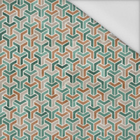 LEŚNY CUBE (PANTERY ŚNIEŻNE) - tkanina wodoodporna