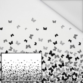 MOTYLKI SZARE - PANEL (105cm x 150cm) tkanina wodoodporna
