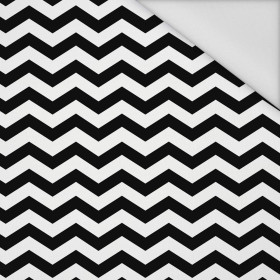 ZYGZAKI / czarny - tkanina wodoodporna