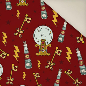 CZARODZIEJSKI MIX WZ. 4 (MAGICZNA SZKOŁA) / bordowy- Welur tapicerski