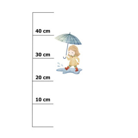 DZIEWCZYNKA Z PARASOLEM (JESIENNA DZIEWCZYNKA) - panel dzianina pętelkowa 