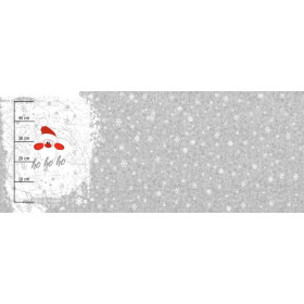 HO HO HO / biały - panel panoramiczny dzianina pętelkowa ( 60cm x 155cm)