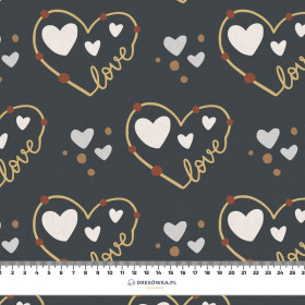 SERCE LOVE (KONTUR) / grafitowy (TĘCZE I SERCA)