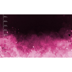 KLEKSY (fuksja) / czarny - PANEL PANORAMICZNY (95cm x 160cm)