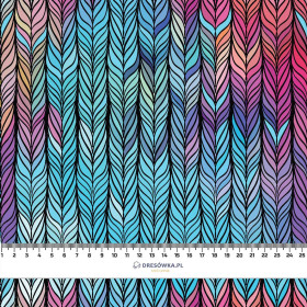 WARKOCZ / tęczowy - Hydrofobowa dzianina drapana 