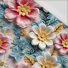 FLOWERS 3D WZ. 11 - tkanina wodoodporna