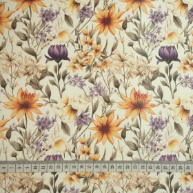 FLOWERS wz.5 (46 cm x 50 cm) - gruba ekoskóra tłoczona