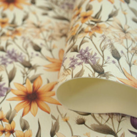 FLOWERS wz.5 (46 cm x 50 cm) - gruba ekoskóra tłoczona