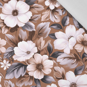 FLOWERS WZ.6/ Mocha Mousse  - tkanina wodoodporna