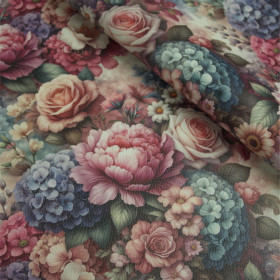 FLOWERS wz. 2 (46 cm x 50 cm) - gruba ekoskóra tłoczona