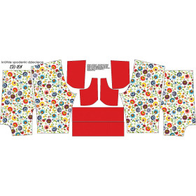 DZIECIĘCE SPODENKI (RIO) - FOLK ŁOWICKI / biały - dzianina pętelkowa