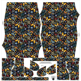 SUKIENKA HISZPANKA "CARMEN" - FOLKOWE MOTYLE / czarny -  zestaw do uszycia