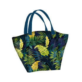 Torba XL z saszetką 2 w 1 - GREEN LEAVES wz.2 - zestaw do uszycia 