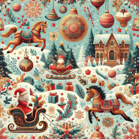 Vintage Christmas wz.20 - Tkanina na obrusy