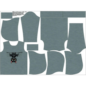 DZIECIĘCA BLUZA Z KAPTUREM (ALEX) - HALLOWEEN CAT wz. 3 - zestaw do uszycia