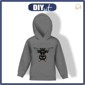 DZIECIĘCA BLUZA Z KAPTUREM (ALEX) - HALLOWEEN CAT wz. 3 - zestaw do uszycia