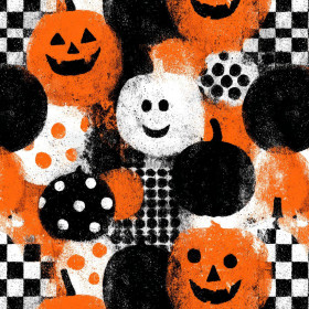 HALLOWEEN WZ. 28 - Hydrofobowa dzianina drapana 