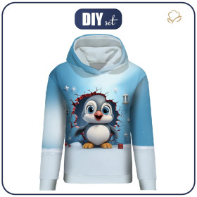 BLUZA DAMSKA (POLA) CLASSIC Z KAPTUREM - HAPPY PENGUIN - zestaw do uszycia