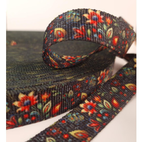 Taśma nośna parciana 25mm -  Folk Art wz.7 