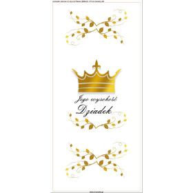 PODUSZKA 45X45 - JEGO WYSKOŚĆ DZIADEK - zestaw do uszycia