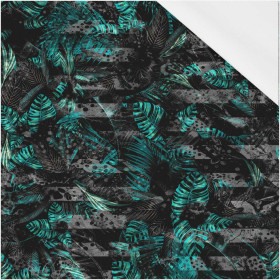 JUNGLE ZEBRA / MONSTERA - dzianina pętelkowa z elastanem ITY