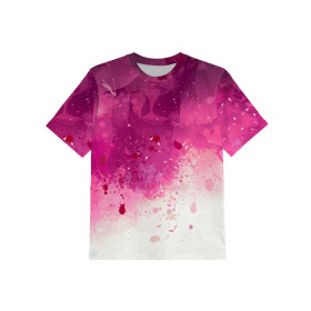 T-SHIRT DZIECIĘCY - KLEKSY (fuksja) - single jersey
