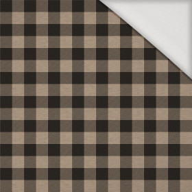 KRATA VICHY - MELANŻ BEŻOWY - Jersey wiskozowy