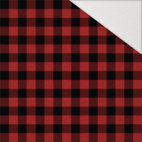 KRATA VICHY - MELANŻ CZERWONY - Hydrofobowa dzianina drapana 