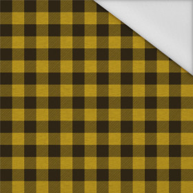 KRATA VICHY - MELANŻ MUSZTARDOWY - tkanina wodoodporna