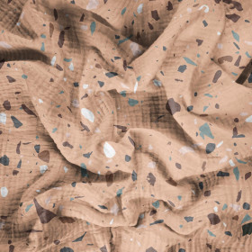 LASTRYKO WZ. 6 / peach fuzz - Muślin bawełniany