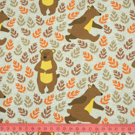 LEŚNE MISIE - dzianina pętelkowa