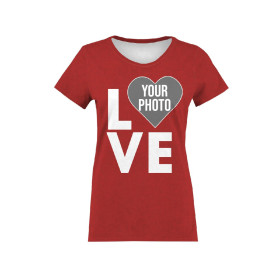 DAMSKI T-SHIRT - LOVE - Z WŁASNYM ZDJĘCIEM - ZESTAW DO USZYCIA 