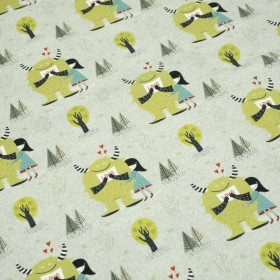 MÓJ PRZYJACIEL POTWÓR - dzianina pętelkowa