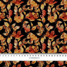 JARZĘBINY I ŻOŁĘDZIE  (KOLOROWA JESIEŃ)  - Hydrofobowa dzianina drapana 