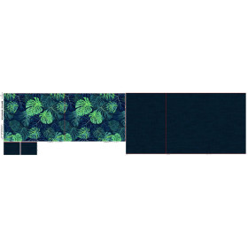WORKOPLECAK Z KIESZENIĄ - MONSTERA 2.0 / navy - zestaw do uszycia