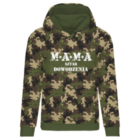 BLUZA DAMSKA (POLA) CLASSIC Z KAPTUREM - MAMA / moro - dzianina pętelkowa