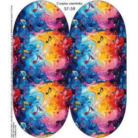 Czapka "Smerfetka" - MUSIC NOTES WZ. 5 / Rozmiar do wyboru