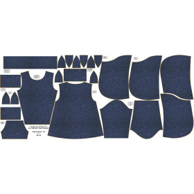 BLUZA DZIECIĘCA DINO (PARIS) - MELANŻ NAVY - zestaw do uszycia