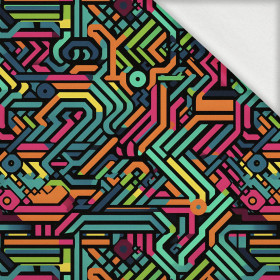 NEON ABSTRACT WZ.2 - dzianina drapana z elastanem ITY