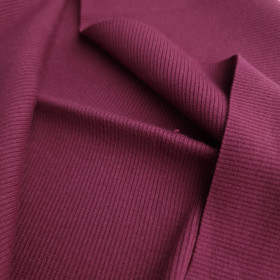 Dzianina prążkowana (ściągaczowa) - BAKŁAŻAN ( D-215 ) 